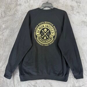 Liquid Death Sweatshirt Mens XXL Demon Infused Black Graphic EUC